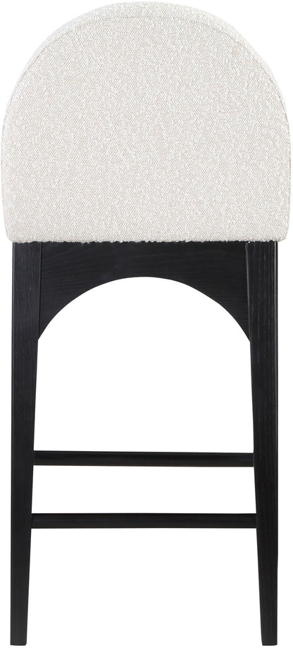 Waldorf - Boucle Stool With Black Legs