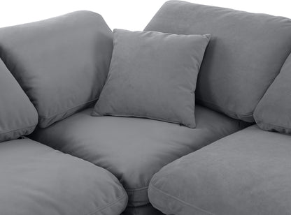 Indulge - Velvet 6 Piece Modular Armless Sectional