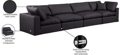 Comfy - Faux Leather Modular Sofa 4 Seats