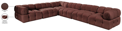Orin - L-Shaped Velvet 6 Piece Modular Sectional