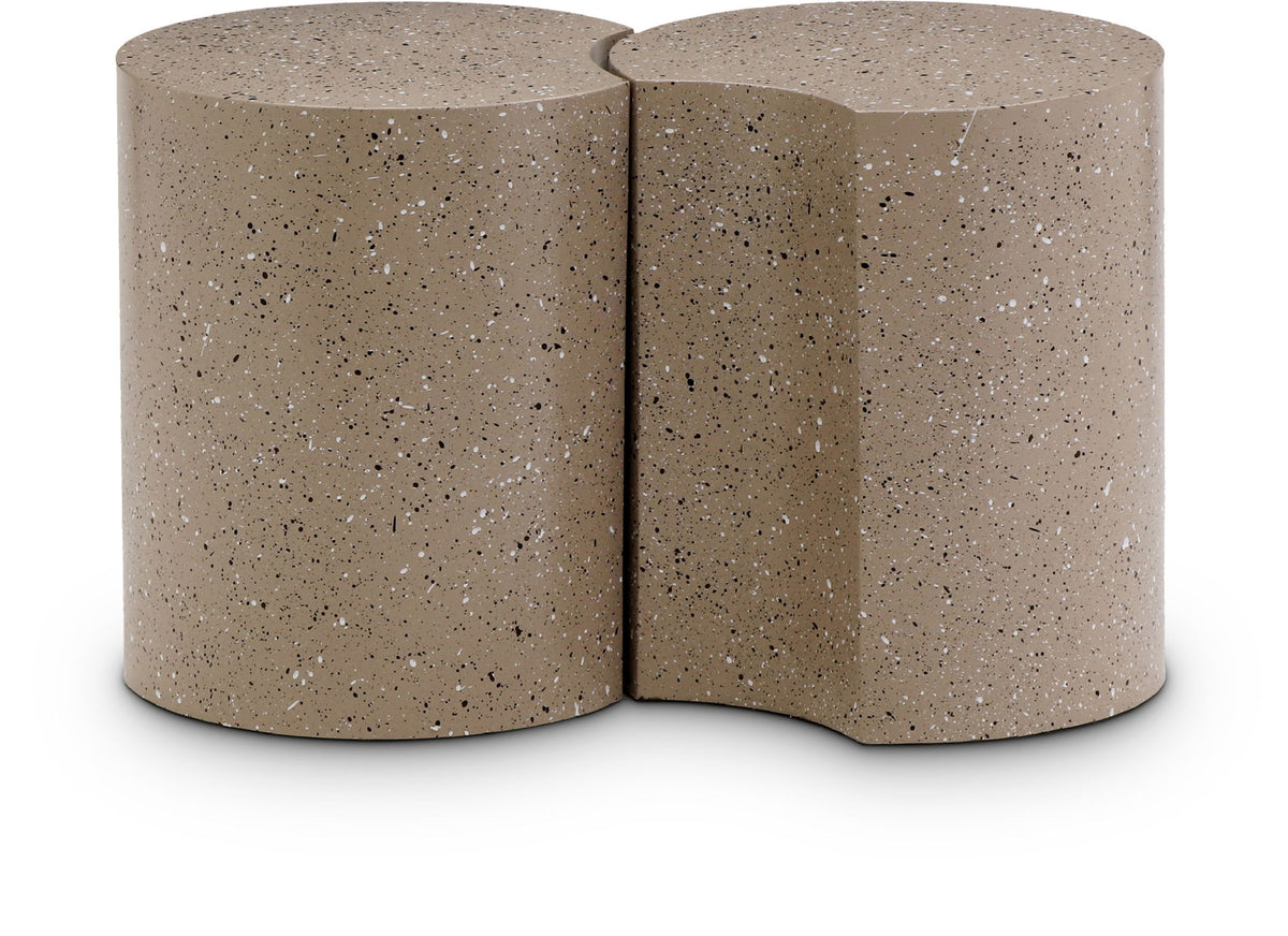 Dimple - 2 Piece Modular End Table - Terazzo Finish