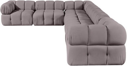Orin - L-Shaped Velvet 6 Piece Modular Sectional