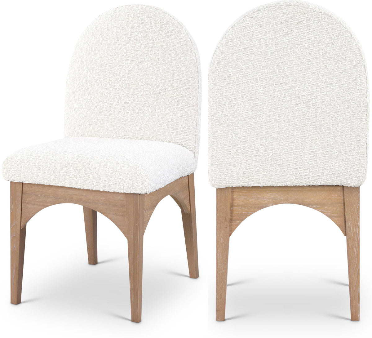 Waldorf - Boucle Dining Side Chair With Natural Legs