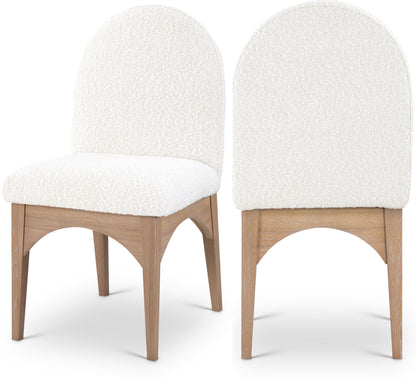 Waldorf - Boucle Dining Side Chair With Natural Legs