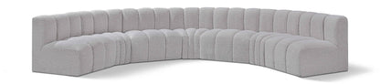 Arc - Boucle Fabric 7 Piece U-Shaped Modular Sofa