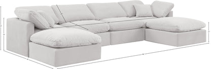 Indulge - Velvet 6 Piece Modular Double Chaise Sectional