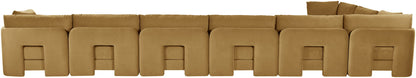 Hammond - Velvet Performance Fabric Upholstered 8 Piece L-Shaped Sectional