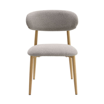 Kacey - Side Chair (Set of 2) - Gray Boucle & Natural