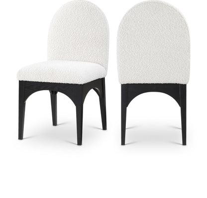 Waldorf - Boucle Dining Side Chair With Black Legs