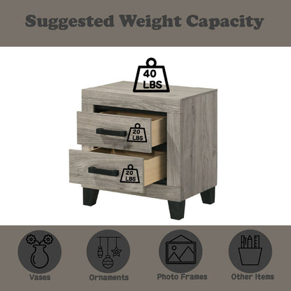 Mari - Nightstand - Light Gray Finish