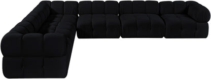 Orin - L-Shaped Velvet 6 Piece Modular Sectional