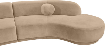 Avra - 189" Velvet Performance Fabric Upholstered Sectional