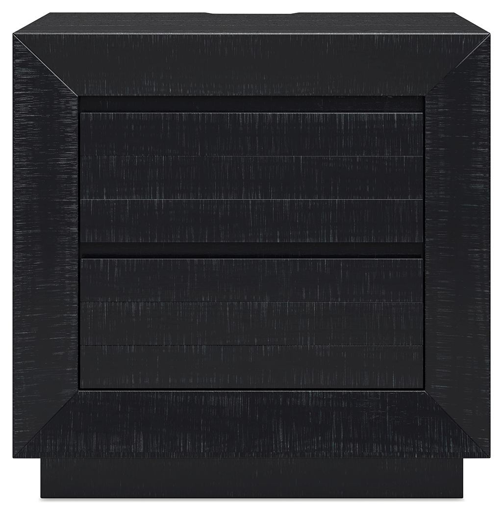 Londer - Two Drawer Night Stand - Black