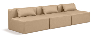 Cube - Modular 3 Piece Armless Sofa - Tan