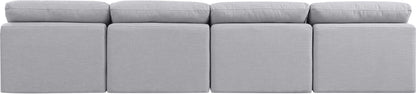 Indulge - Linen 4 Seat Modular Armless Sofa