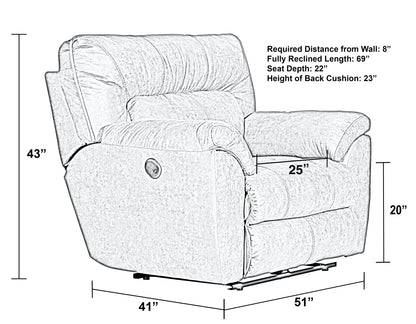 Hollins - Power Recliner - Coffee