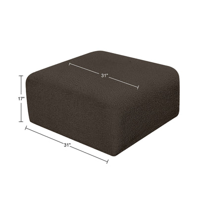 Arc - Boucle Fabric Ottoman