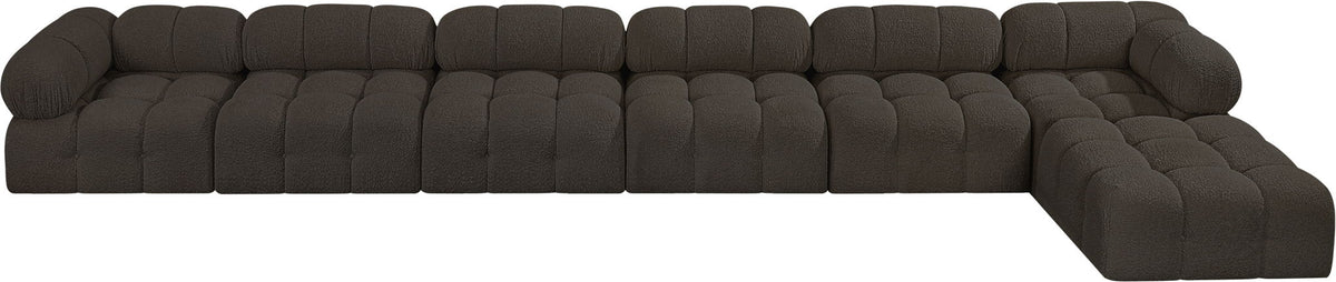 Ames - 7 Piece Boucle Fabric Modular L-Shaped Sectional