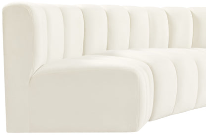 Arc - Velvet 5 Piece U-Shaped Modular Sofa