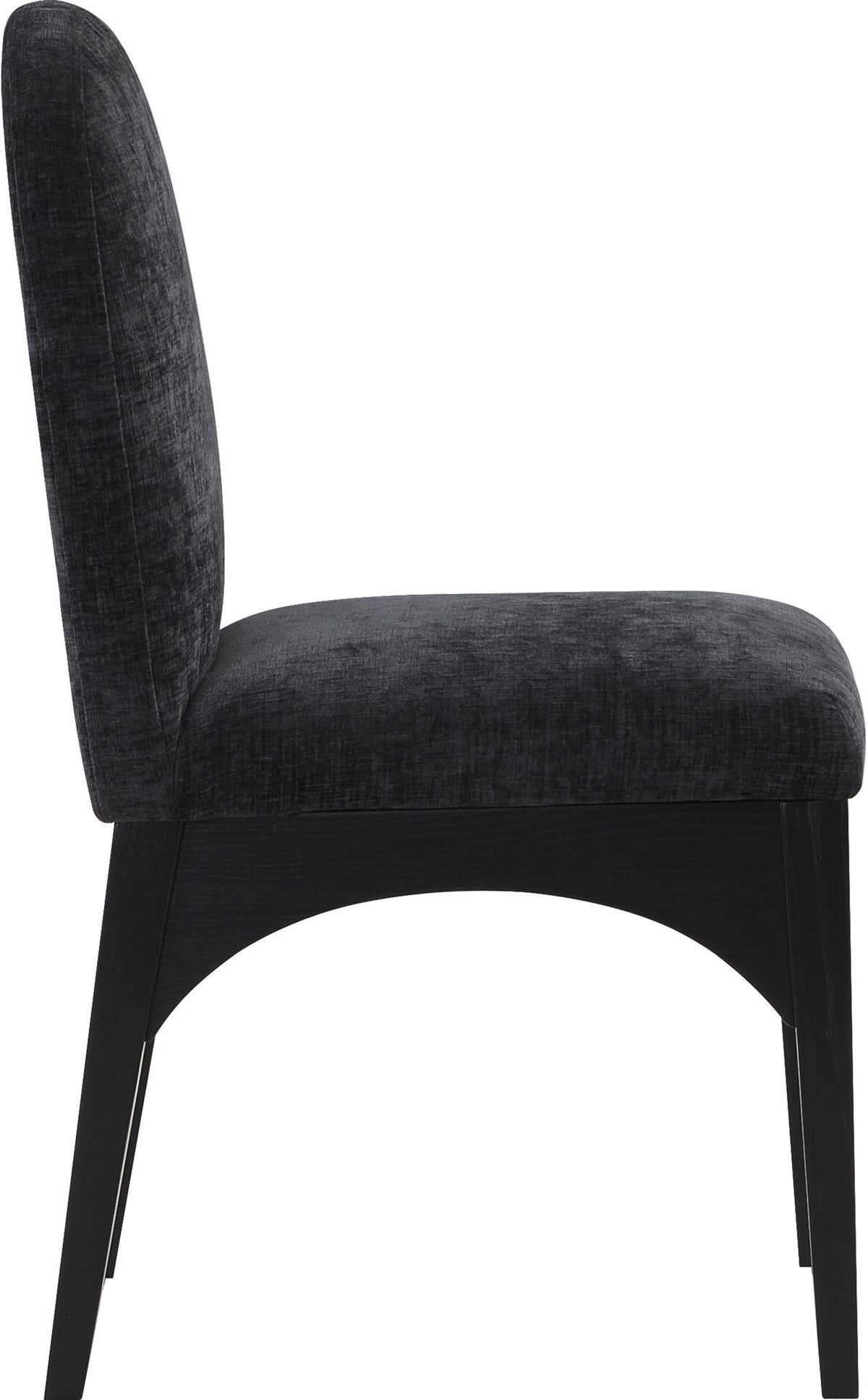 Waldorf - Chenille Dining Side Chair With Black Legs