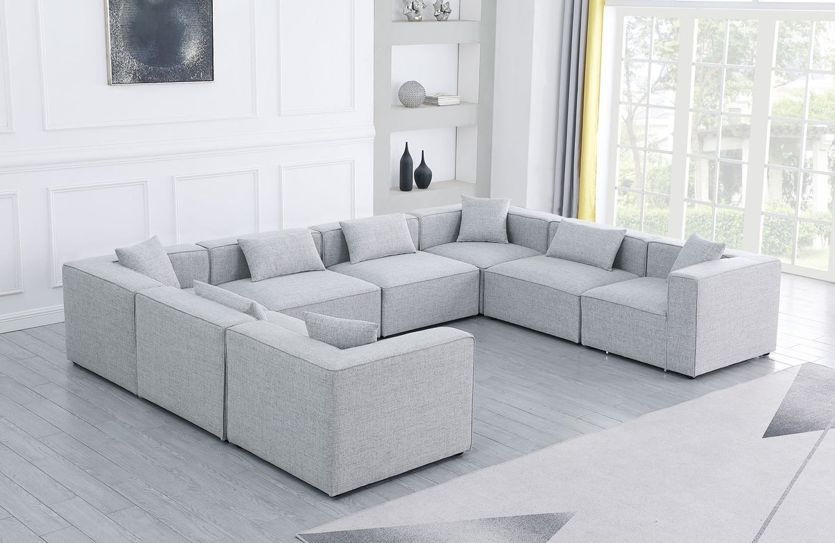 Cube - Linen 8 Piece Modular Sectional