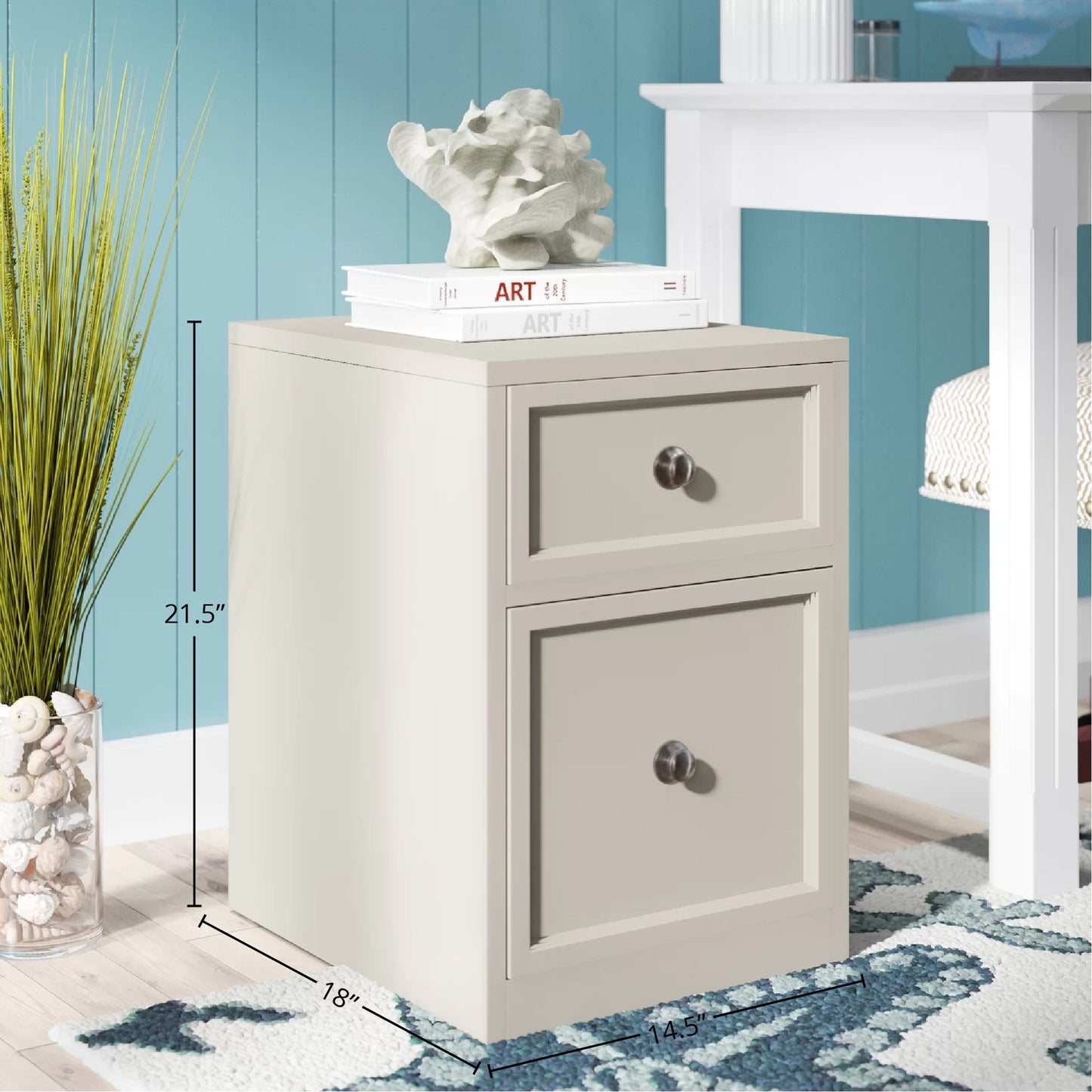 Boca - U Shape Desk With Credenza File And Hutch - Cottage White
