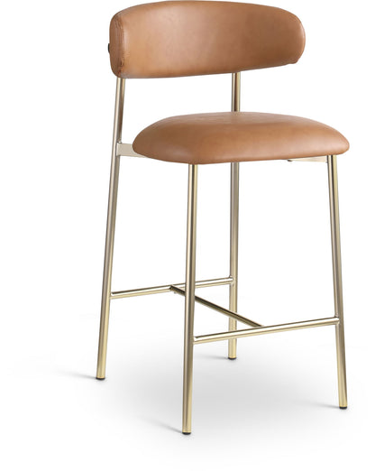 Lupita - Counter Stool With Brushed Gold Frame (Set of 2)