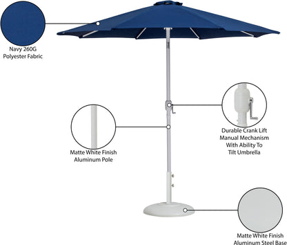 Fiji - Aluminum Patio Umbrella With Round White Base