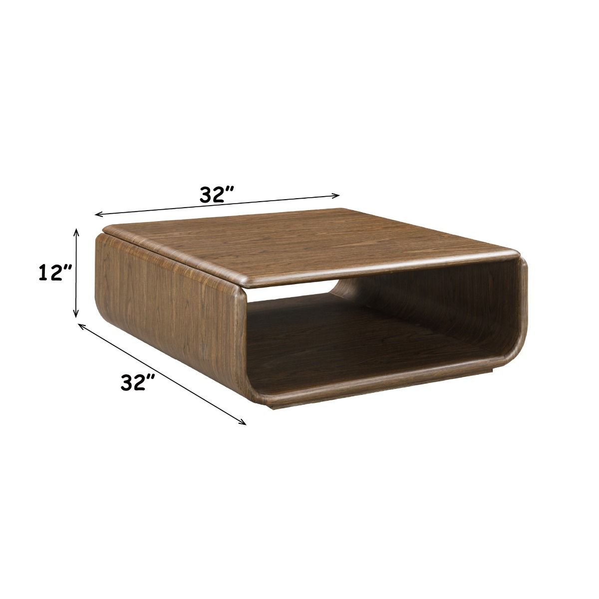Lanza - Coffee Table - Dark Walnut