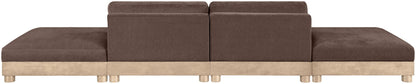 Turin - Chenille Fabric Upholstered Modular Sectional - Brown