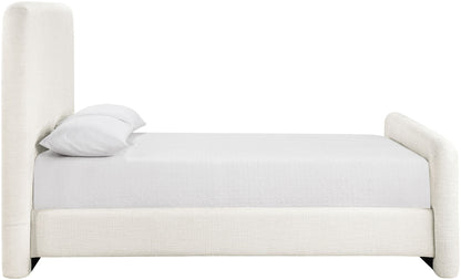 Fira - Linen Textured Fabric Upholstered Bed