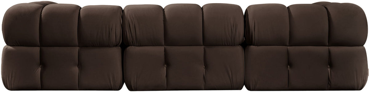Orin - Velvet 4 Piece Modular Sectional With Chaise