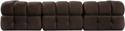 Orin - Velvet 4 Piece Modular Sectional With Chaise