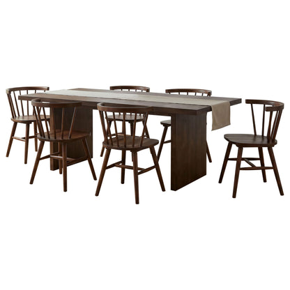 Decker 7-piece 82-inch Rectangular Dining Set Walnut