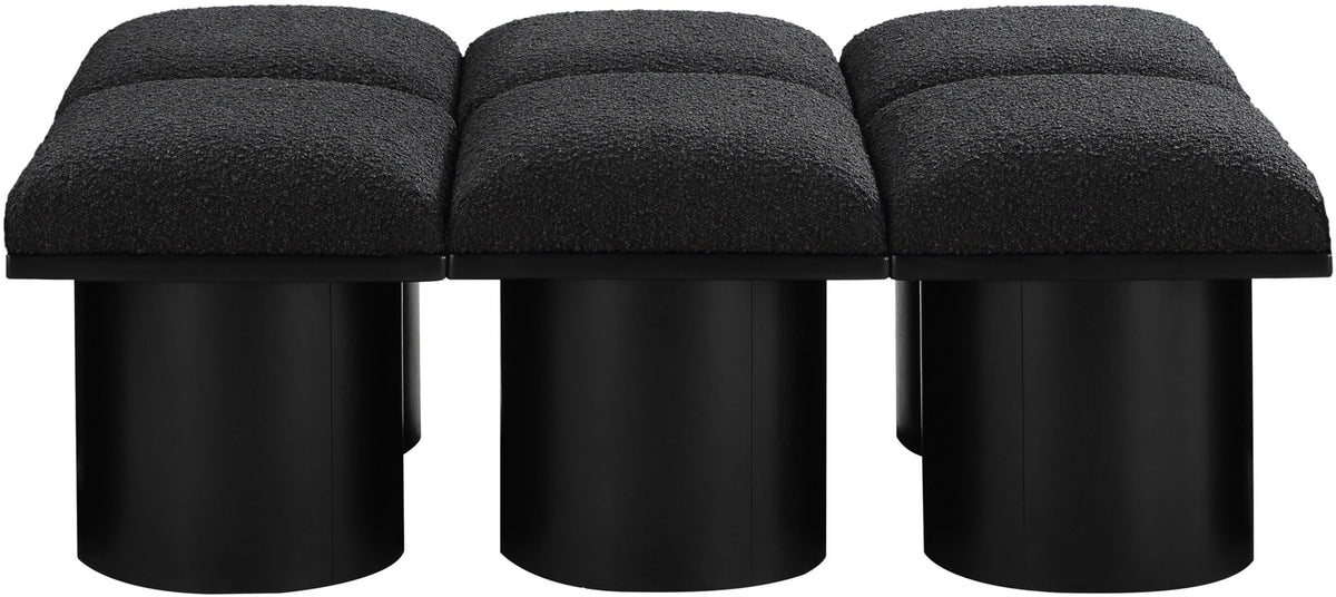 Pavilion - 6 Piece Modular Bench With Black Base