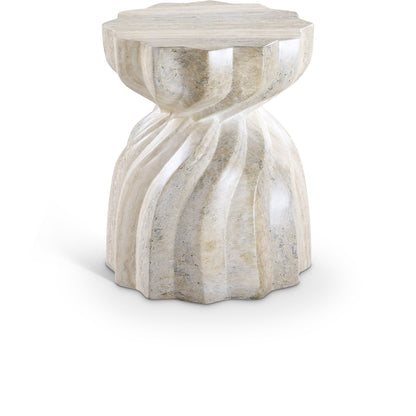 Caserta - Concrete End Table - Travertine