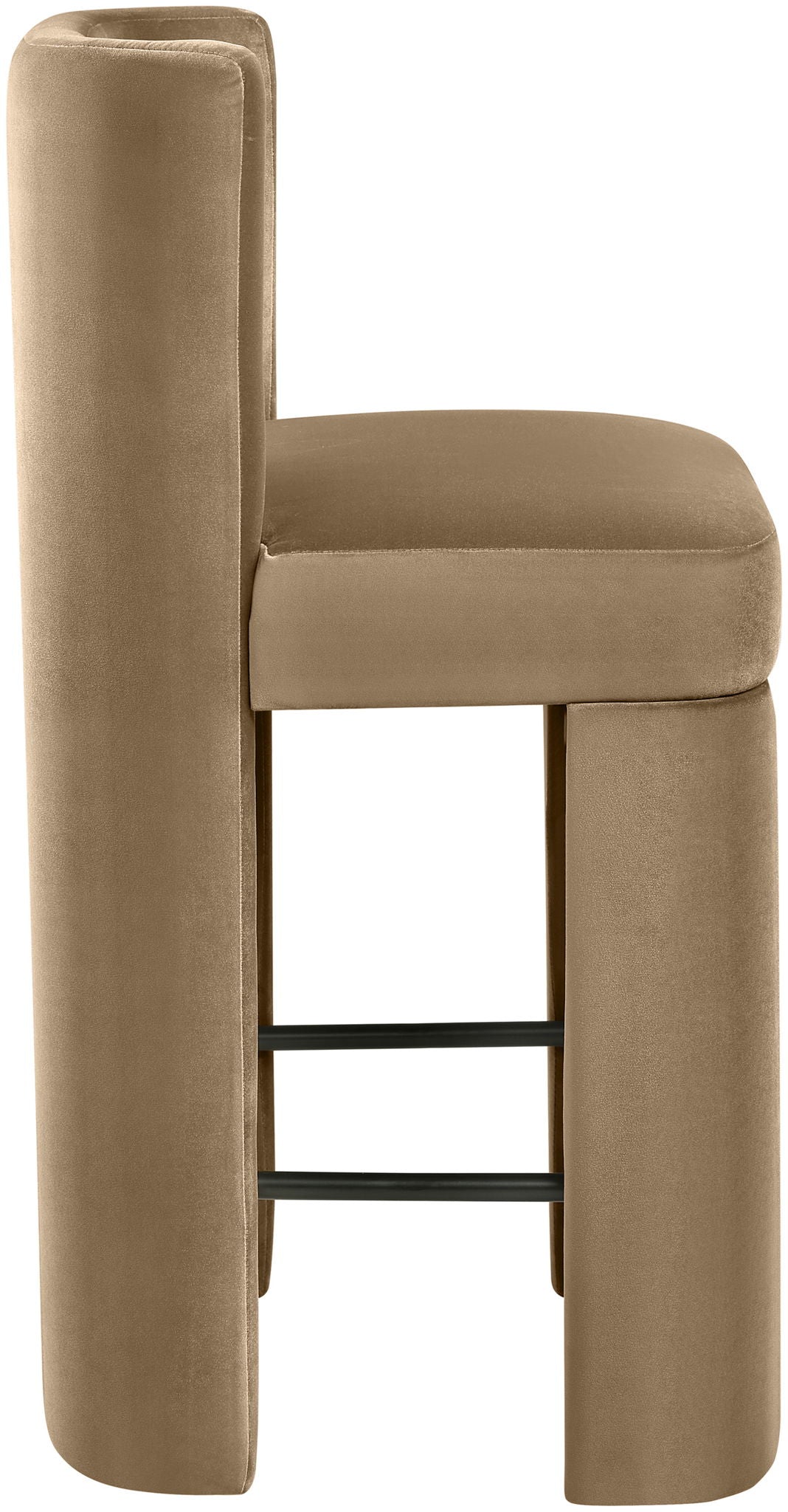 Zuno - Velvet Performance Fabric Upholstered Counter Stool (Set of 2)