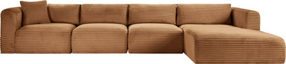 Shaggy - Fabric 4 Piece Modular Sectional