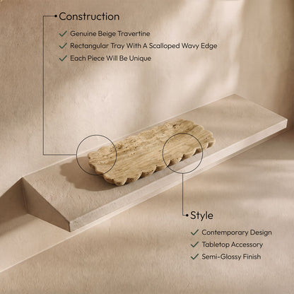 Ruffalo - Travertine Tray