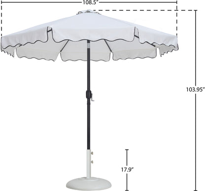 Amalfi - Patio Umbrella - White Base / Black Pole