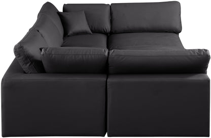 Comfy - 6 Piece Faux Leather Sectional