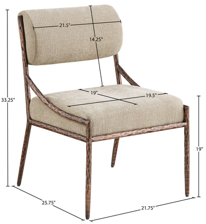 Bastille - Upholstered Dining Side Chair (Set of 2) - Bronze Frame