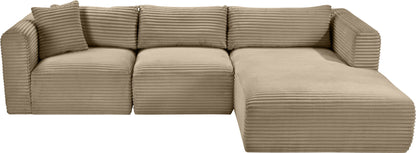 Shaggy - Fabric 3 Piece Modular Sectional