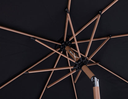 Amalfi - Aluminum Patio Umbrella - White Base / Light Brown Pole