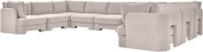 Hammond - Velvet Performance Fabric Upholstered 9 Piece Sectional