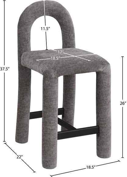 Amari - Chenille Fabric Stool