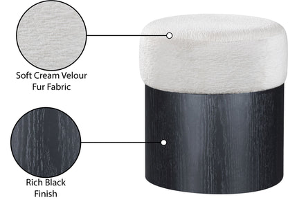 Nimes - Ottoman / Stool With Black Base
