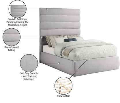 Adam - Linen Fabric Bed With 70.5" Headboard