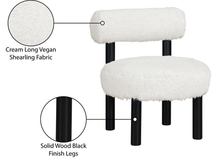 Ambre - Vegan Shearling Fabric Upholstered Accent Chair