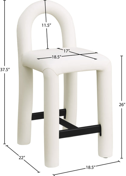Amari - Faux Leather Stool